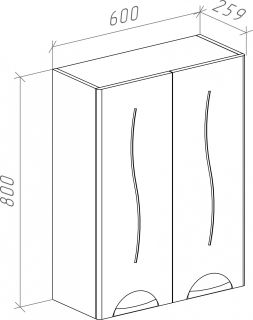 Шкаф Bellezza Глория 60см белый 00000006220